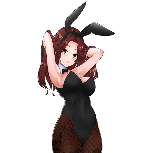 xivydivinex's mid-thigh bunnysuit anime style sticker